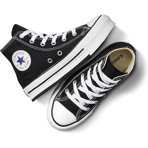 NWT Converse Girls' Chuck Taylor All Star EVA Lift High Top,Black/White-11